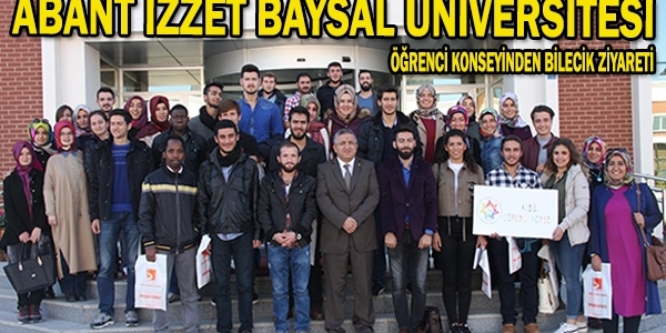 bolu abant izzet baysal universitesi ogrenci konseyinden bilecik ziyareti