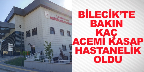 BİLECİK'TE BAKIN KAÇ ACEMİ KASAP HASTANELİK OLDU