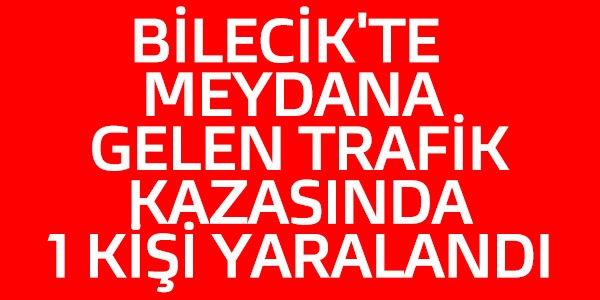 BİLECİK'TE MEYDANA GELEN TRAFİK KAZASINDA 1 KİŞİ YARALANDI