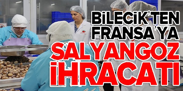 BİLECİK'TEN FRANSA'YA SALYANGOZ İHRACATI