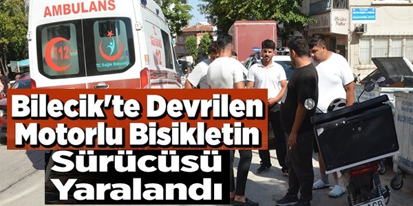 DEVRİLEN MOTOSİKLETİN SÜRÜCÜSÜ YARALANDI