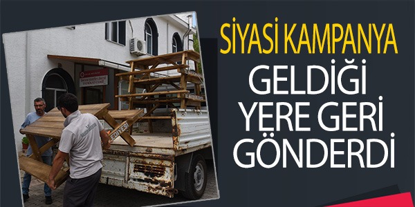 GELDİĞİ YERE GERİ GÖNDERDİ