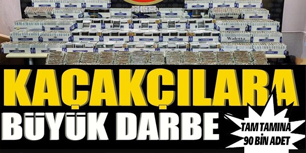 KAÇAKÇILARA BÜYÜK DARBE