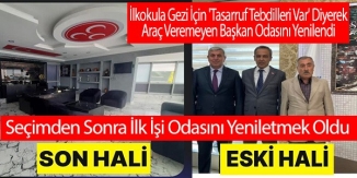 SEÇİMDEN SONRA İLK İŞİ ODASINI YENİLETMEK OLDU