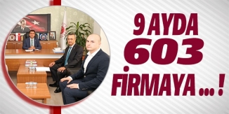 9 AYDA 603 FİRMAYA...