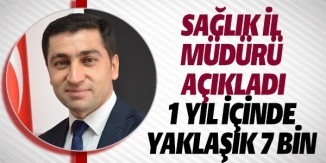 SAĞLIK İL MÜDÜRÜ AÇIKLADI 1 YIL İÇİNDE YAKLAŞIK 7 BİN